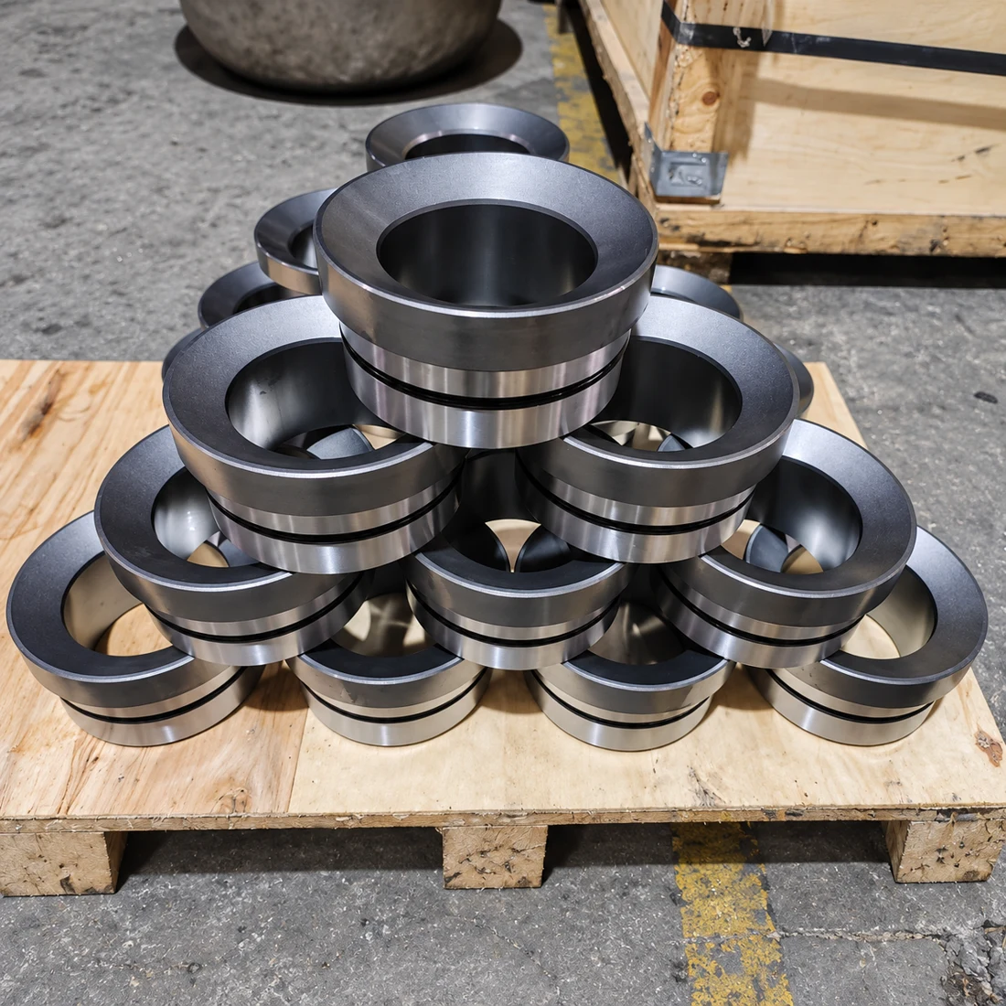 Machined valve seats shown in detail