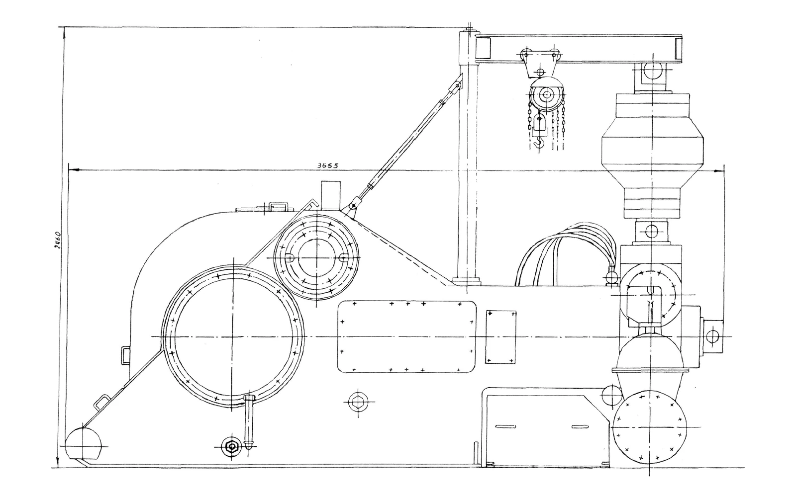 8T-650-01 pump general-arrangement line drawing from the supplied manual