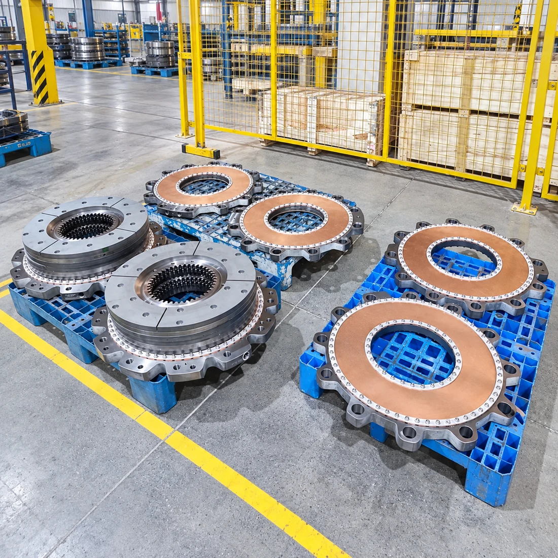 Disc clutch components prepared in the workshop