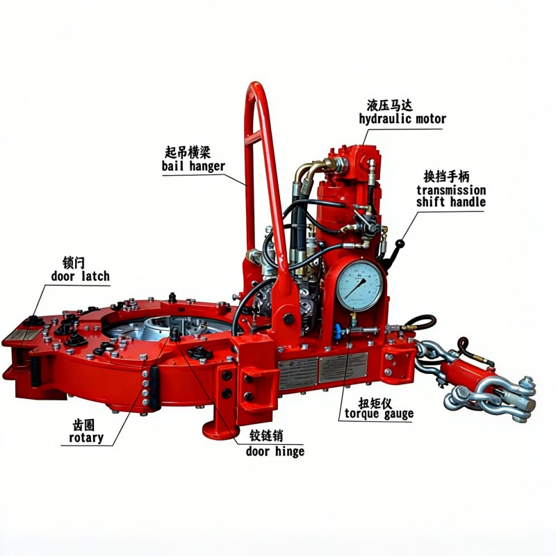 Annotated ZQ203 component reference Annotated ZQ203 power tong component reference